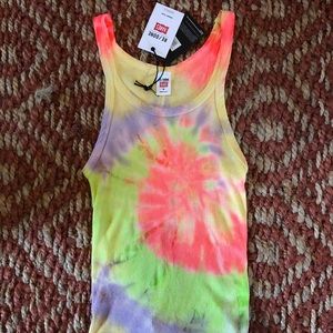 Re/Done x Hanes Tie-Dye Ribbed Tank